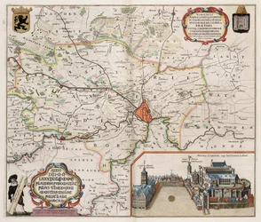 Karte der Umgebung von Gent, Belgien